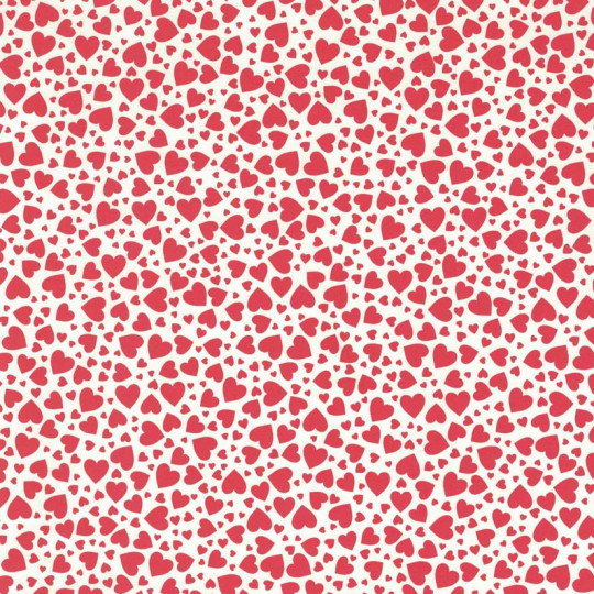 Petite Red Heart Print Italian Paper ~ Tassotti